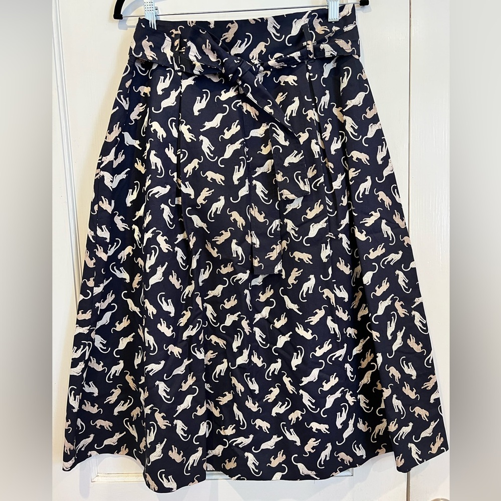 Ann Taylor cheetah print midi skirt size 8